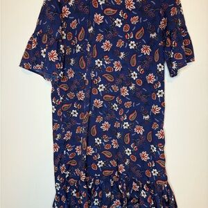 VILA Dress with Floral Pattern in Blue
